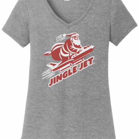 Jingle Jet '25 Womens Tri-Blend V Neck T-Shirt